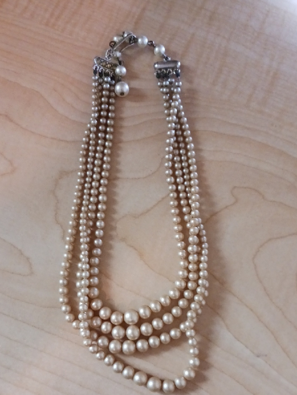 Source Unknown- Four Strand Choker Necklace